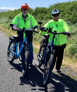 Jim & I are enjoying our beautiful environment , “being” and “living” while we both have the ability to do so. Cycling to Tawhiti Museum 2022.