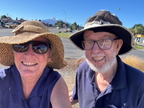 Enjoying being healthy and retired 
with husband Jim, February 2024
